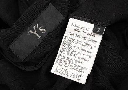 Y's Half-Zip Hooded Sleeveless Midi Dress Black Size 2