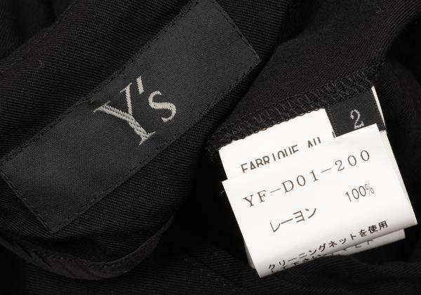 Y's Half-Zip Hooded Sleeveless Midi Dress Black Size 2