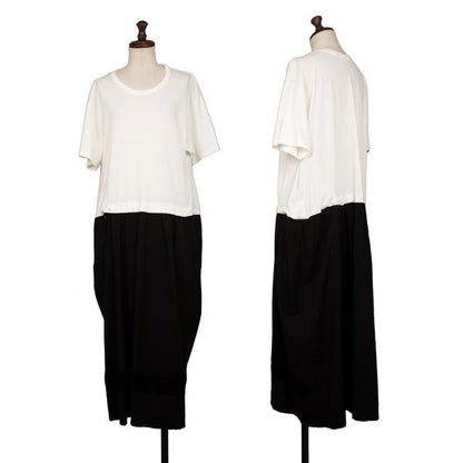 Y's Fringe Hem Design Midi Dress White Size 2