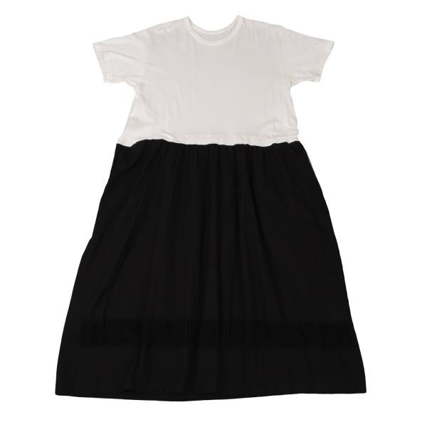 Y's Fringe Hem Design Midi Dress White Size 2