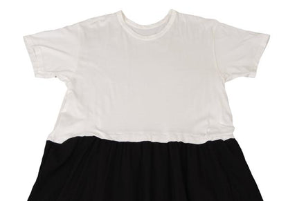 Y's Fringe Hem Design Midi Dress White Size 2