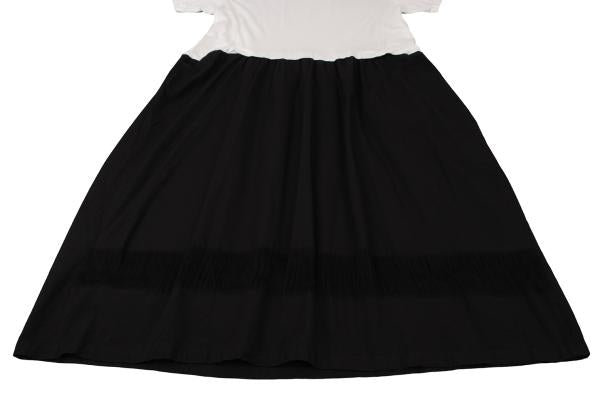 Y's Fringe Hem Design Midi Dress White Size 2
