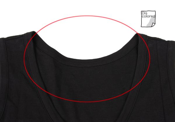 Y's Raw Edge Trim Sleeveless Tunic Black Blouse Size 2