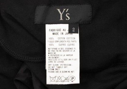 Y's Raw Edge Trim Sleeveless Tunic Black Blouse Size 2