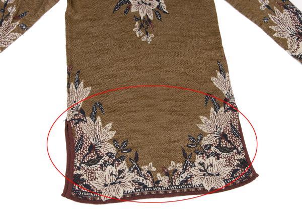KENZO Rayon Cotton Flower Knit Tunic Gold Size L