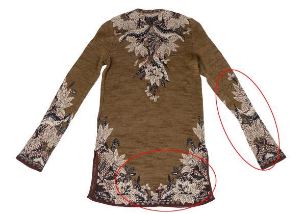 KENZO Rayon Cotton Flower Knit Tunic Gold Size L
