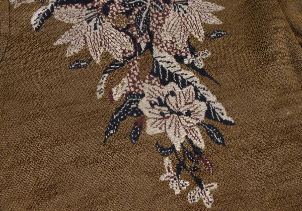 KENZO Rayon Cotton Flower Knit Tunic Gold Size L
