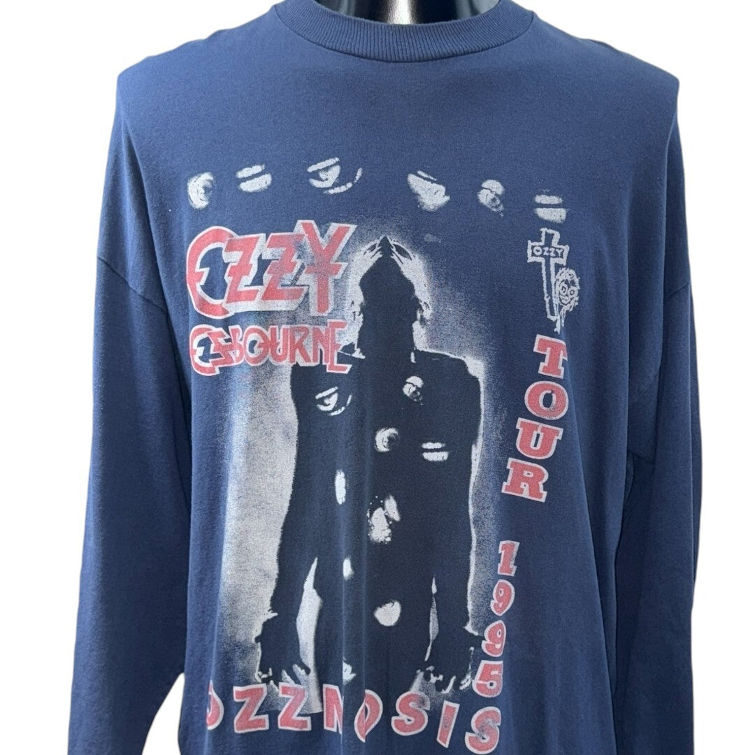 Ozzy Osbourne 95 Ozzmosis Tour Long Sleeve T-Shirt Blue Size XL