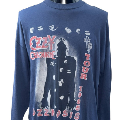 Ozzy Osbourne 95 Ozzmosis Tour Long Sleeve T-Shirt Blue Size XL