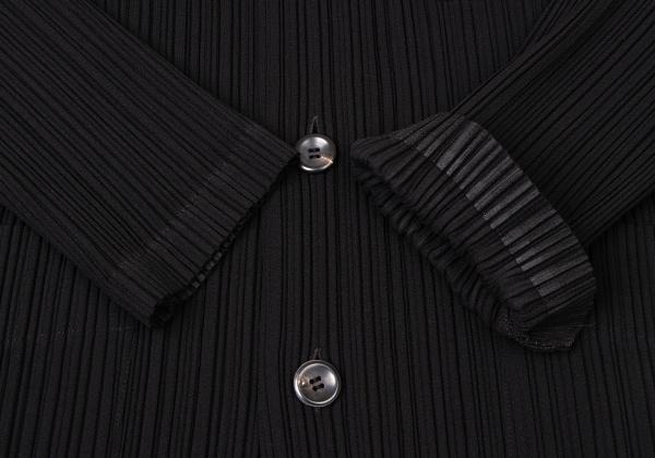 ISSEY MIYAKE Poly Pleat Patch Pocket Jacket Black Size M
