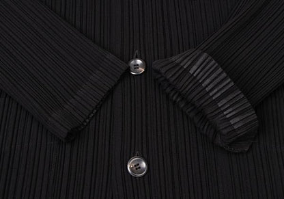 ISSEY MIYAKE Poly Pleat Patch Pocket Jacket Black Size M