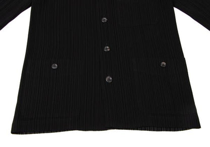 ISSEY MIYAKE Poly Pleat Patch Pocket Jacket Black Size M