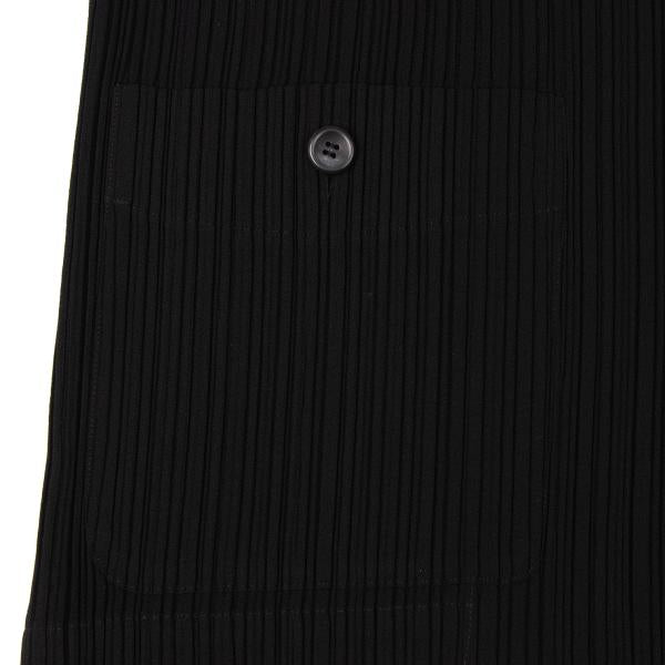ISSEY MIYAKE Poly Pleat Patch Pocket Jacket Black Size M