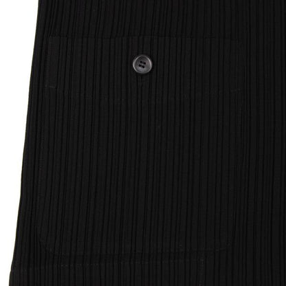 ISSEY MIYAKE Poly Pleat Patch Pocket Jacket Black Size M
