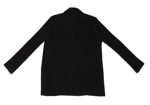 ISSEY MIYAKE Poly Pleat Patch Pocket Jacket Black Size M