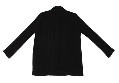 ISSEY MIYAKE Poly Pleat Patch Pocket Jacket Black Size M