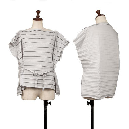 ISSEY MIYAKE me Polyester Pleated Box Blouse Gray Size F