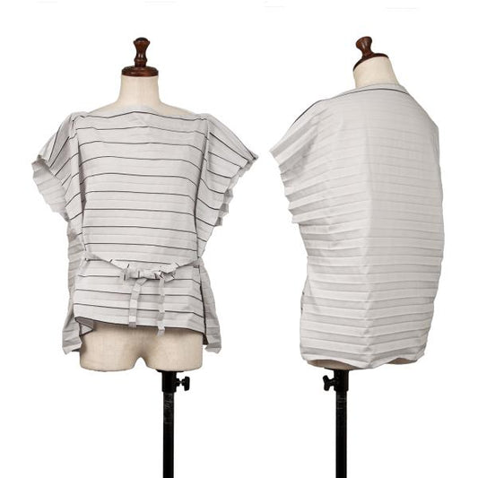 ISSEY MIYAKE me Polyester Pleated Box Blouse Gray Size F