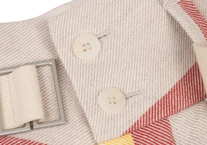 ISSEY MIYAKE me Stripe Canvas Wide Pants Red Yellow Size F