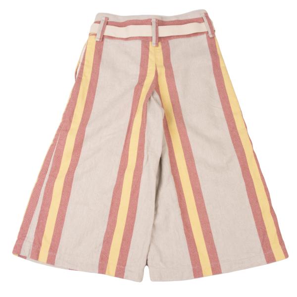 ISSEY MIYAKE me Stripe Canvas Wide Pants Red Yellow Size F