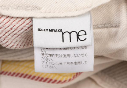 ISSEY MIYAKE me Stripe Canvas Wide Pants Red Yellow Size F