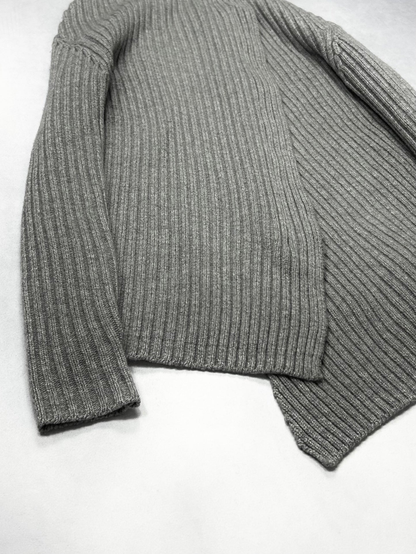 LUTZ HUELLE Asymmetry Tight Zip Knit F/W2014 Gray Size 34