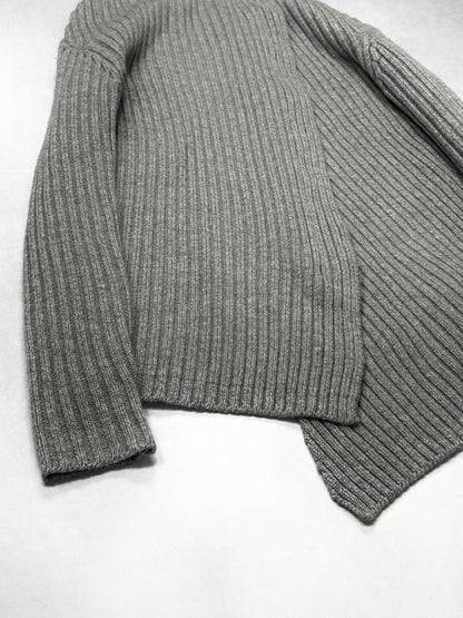 LUTZ HUELLE Asymmetry Tight Zip Knit F/W2014 Gray Size 34
