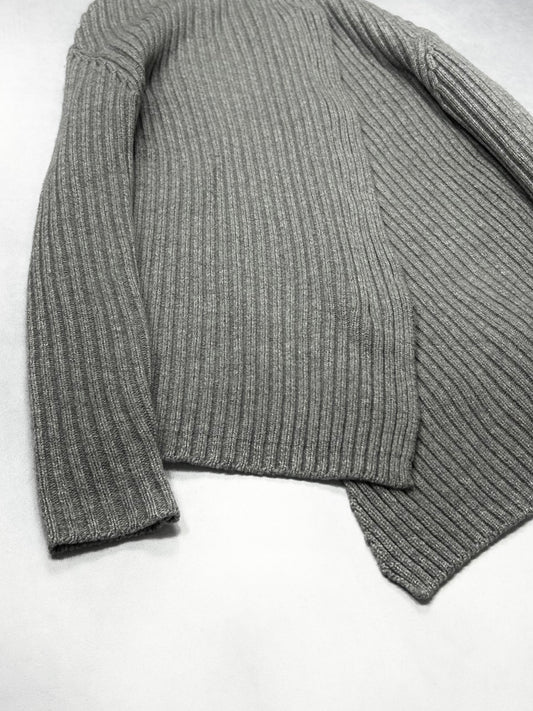LUTZ HUELLE Asymmetry Tight Zip Knit F/W2014 Gray Size 34