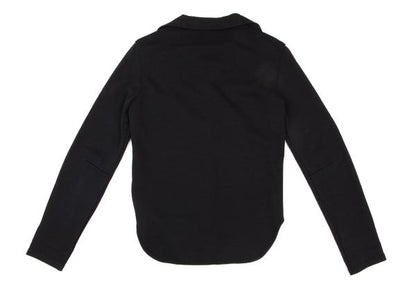 Y's Wool Open Collar Knit Sweater Black Size M
