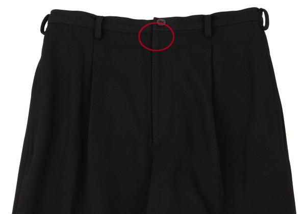 Y's Wool Gabardine Straight Pants Black Size M
