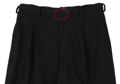 Y's Wool Gabardine Straight Pants Black Size M