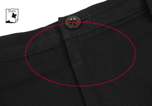 Y's Wool Gabardine Straight Pants Black Size M