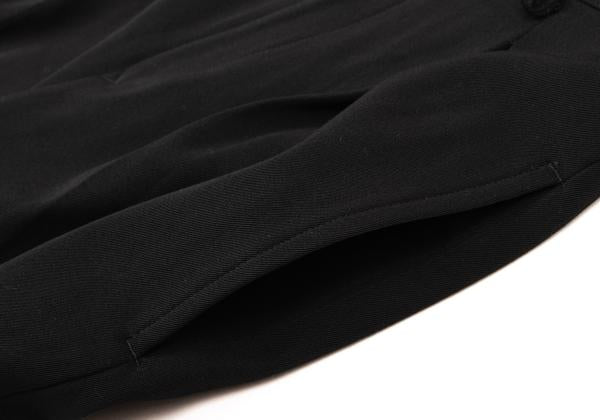 Y's Wool Gabardine Straight Pants Black Size M