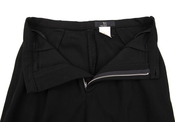 Y's Wool Gabardine Straight Pants Black Size M