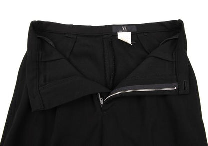 Y's Wool Gabardine Straight Pants Black Size M