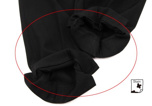 Y's Wool Gabardine Straight Pants Black Size M