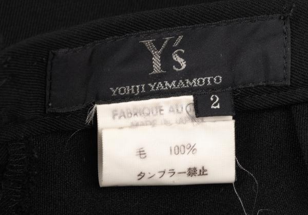 Y's Wool Gabardine Straight Pants Black Size M
