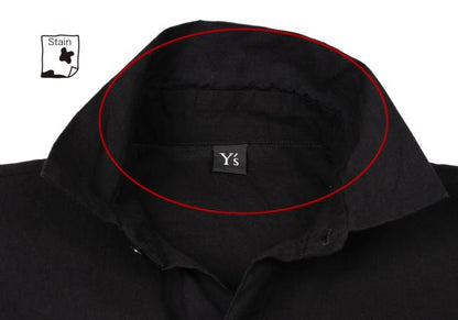 Y's Cotton Gather Sleeve Blouse Black Size 2