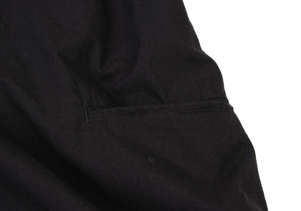 Y's Cotton Gather Sleeve Blouse Black Size 2