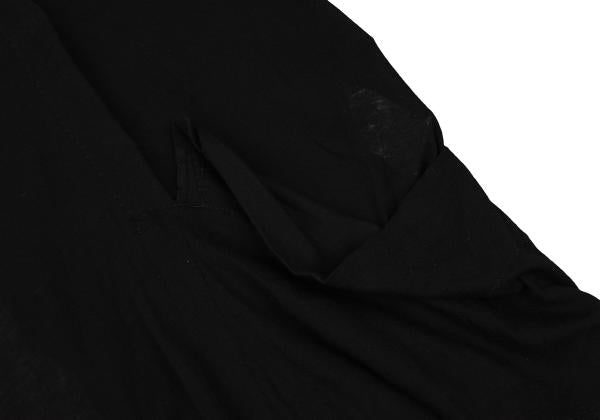 Y's Mixed Material Henley Neck Blouse Black White Size 3