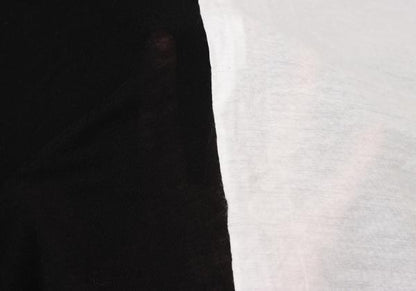 Y's Mixed Material Henley Neck Blouse Black White Size 3