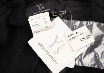 Y's Wool Inside Out Pants Black Size 3