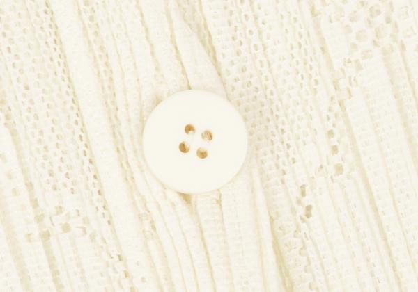 PLEATS PLEASE 18SS Pleated Mesh Cardigan Cream Size 3