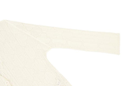PLEATS PLEASE 18SS Pleated Mesh Cardigan Cream Size 3