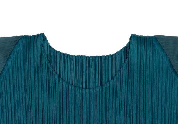 PLEATS PLEASE Pleated Tunic Blouse Blue Size 3