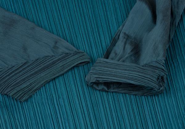 PLEATS PLEASE Pleated Tunic Blouse Blue Size 3