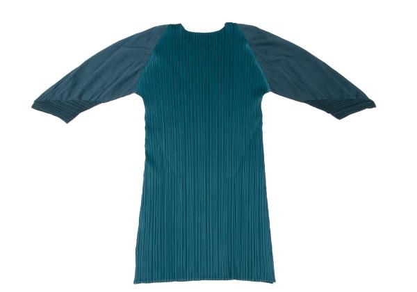 PLEATS PLEASE Pleated Tunic Blouse Blue Size 3