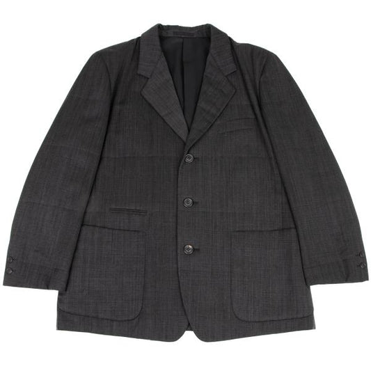 ISSEY MIYAKE MEN Charcoal Wool 3-Button Jacket Size M