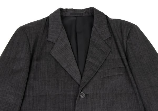 ISSEY MIYAKE MEN Charcoal Wool 3-Button Jacket Size M