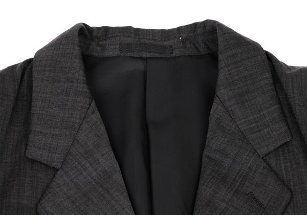 ISSEY MIYAKE MEN Charcoal Wool 3-Button Jacket Size M